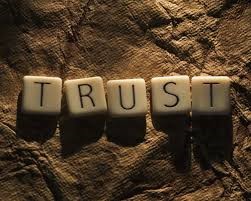 Leadership speakers and authors Bob Vanourek and Gregg Vanourek use an image of the word "Trust" to emphasize the importance of trusting yourself.